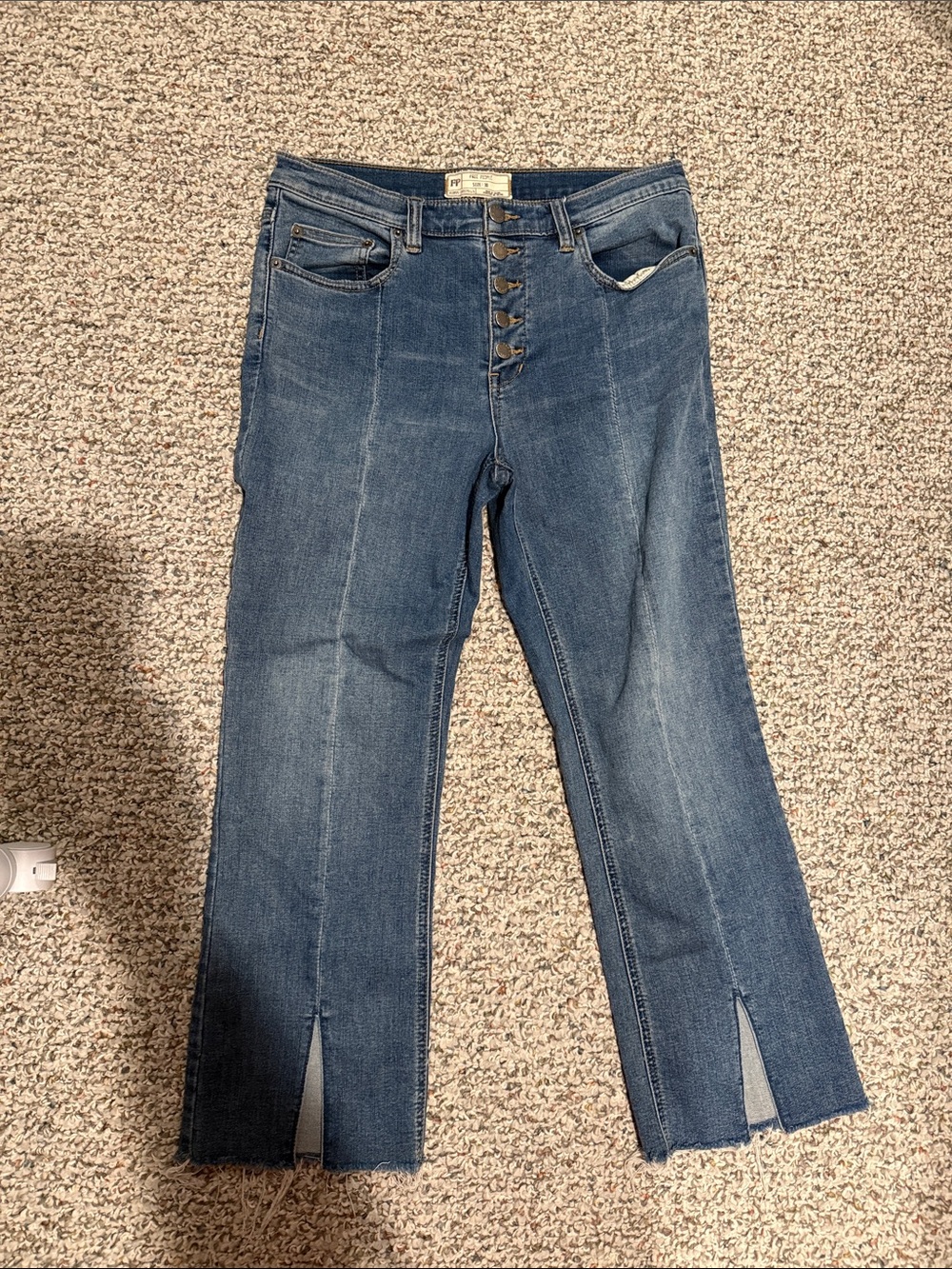 Boho Free people High-Rise Split-Hem Women's Jeans Sz 30